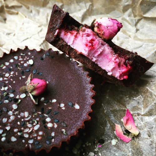 Raw Raspberry Rose Coconut Butter Cups